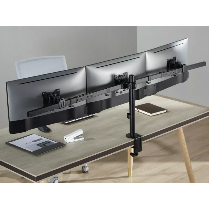 Equip 17 Zoll-32 Zoll Gelenkarm Dreifach-Monitor Tischhalterung Klemme/Tischdurchführung 21 kg