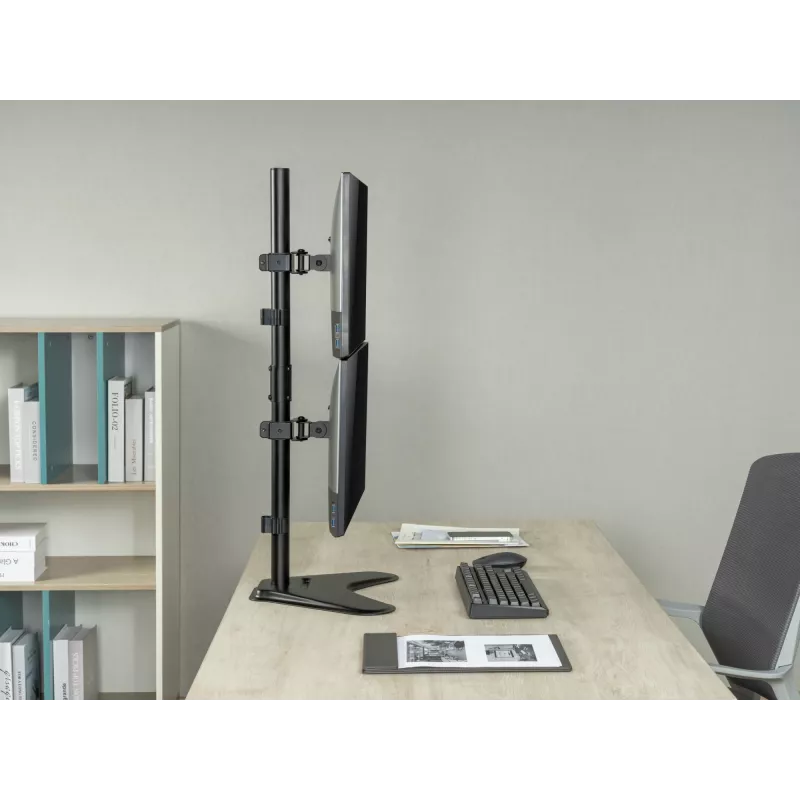 Equip 17 Zoll-32 Zoll Dual-Vertikal-Monitor-Tischständer