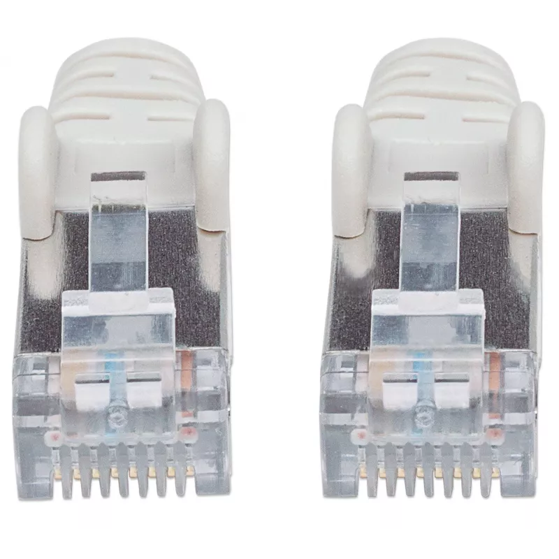 Intellinet Netzwerk-Patchkabel, Cat6, 2 m, Grau, Kupfer, S/FTP, LSOH/LSZH, PVC, RJ45, vergoldete Kontakte, rastnasenfrei, angespritzt, lebenslange Garantie