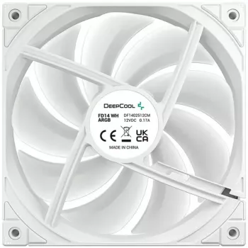 Kühlungslüfter DeepCool FD14 ARGB Weiß 140mm 3in1 — 140 mm, ARGB, weiß, 3er-Pack