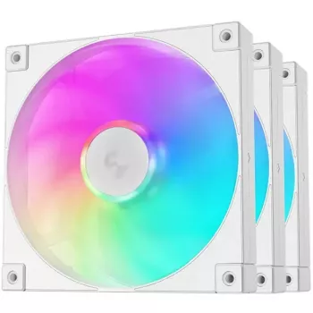 Kühlungslüfter DeepCool FD14 ARGB Weiß 140mm 3in1 — 140 mm, ARGB, weiß, 3er-Pack