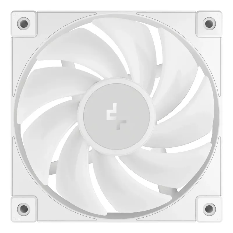 12 cm DeepCool FD12 ARGB Computer-Gehäuselüfter, weiß, 400–2050 RPM, hydraulisches Lager