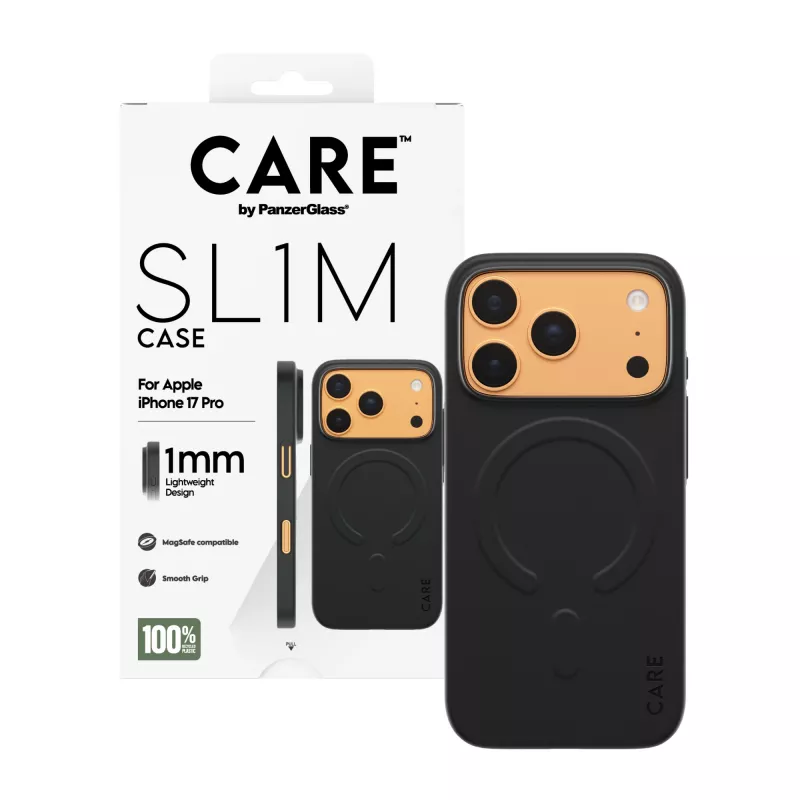 Schutzhülle PanzerGlass CARE™ SL1M mit MagSafe für iPhone 17 Pro – Schwarz