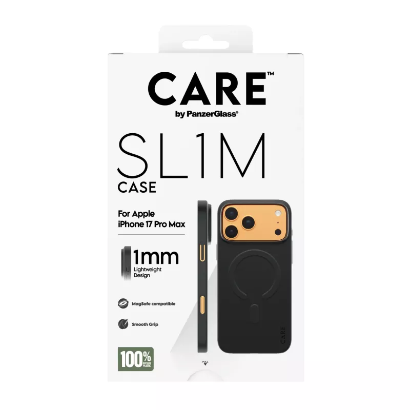 Handyhülle PanzerGlass CARE™ SL1M Case Schwarz mit MagSafe für iPhone 17 Pro Max