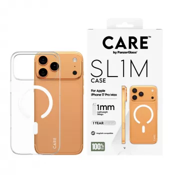 Schutzhülle PanzerGlass CARE™ SL1M Hülle Transparent mit MagSafe für iPhone 17 Pro Max