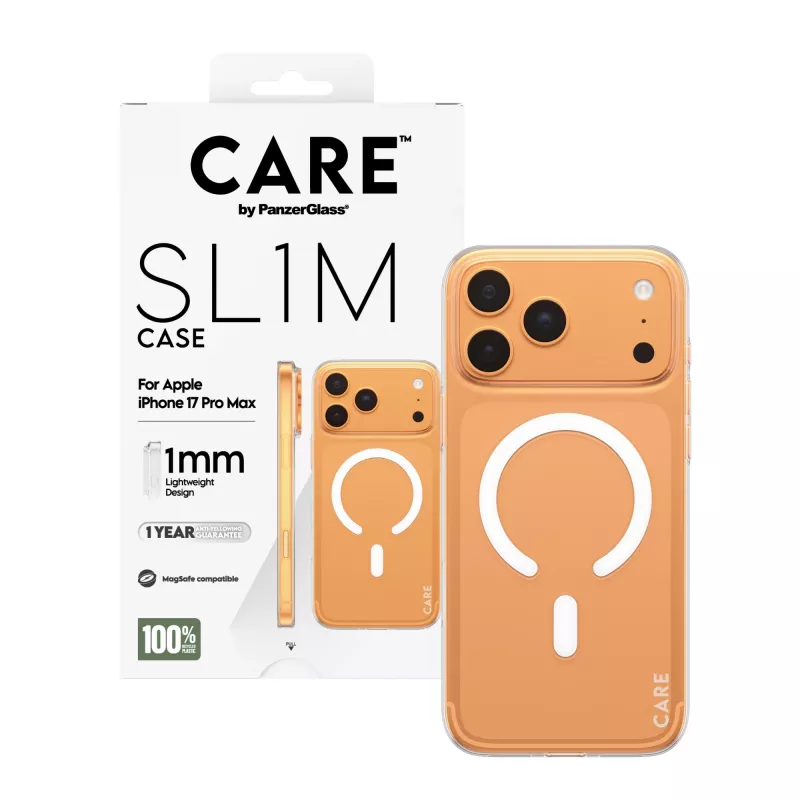Schutzhülle PanzerGlass CARE™ SL1M Hülle Transparent mit MagSafe für iPhone 17 Pro Max