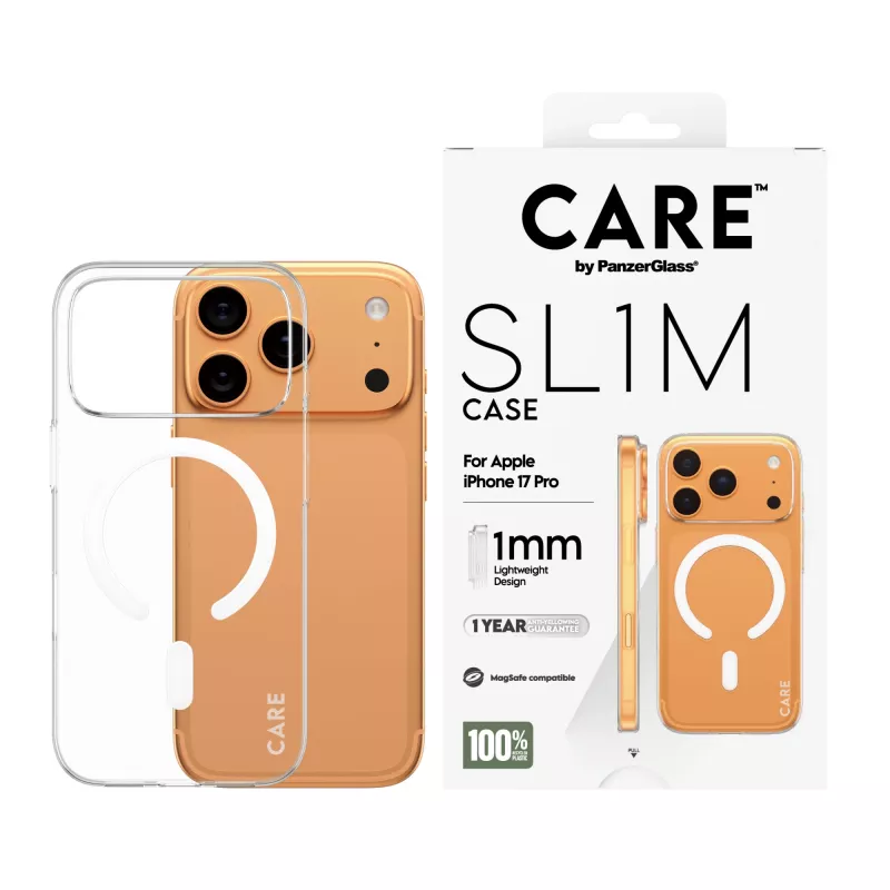 PanzerGlass CARE SL1M Transparente MagSafe Hülle für iPhone 17 Pro
