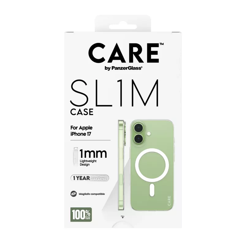 Schutzhülle PanzerGlass CARE™ SL1M Hülle Transparent mit MagSafe für iPhone 17