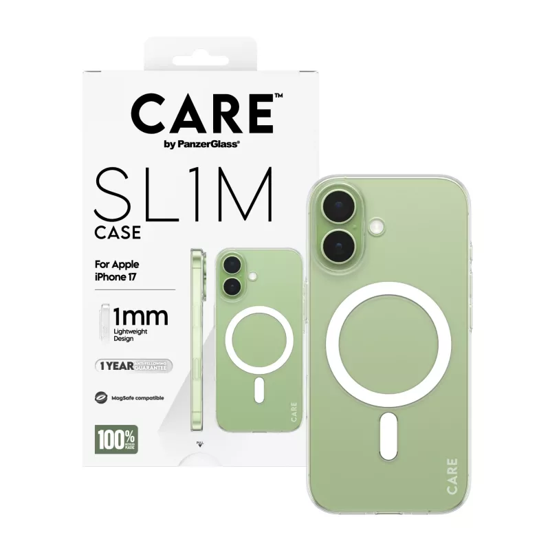 Schutzhülle PanzerGlass CARE™ SL1M Hülle Transparent mit MagSafe für iPhone 17