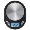 Elektrische Küchenwaage Xavax Jewel Schwarz Oval — max. 0,5 kg, Genauigkeit 0,1 g, CR2032-Batterie, 130×100×15 mm