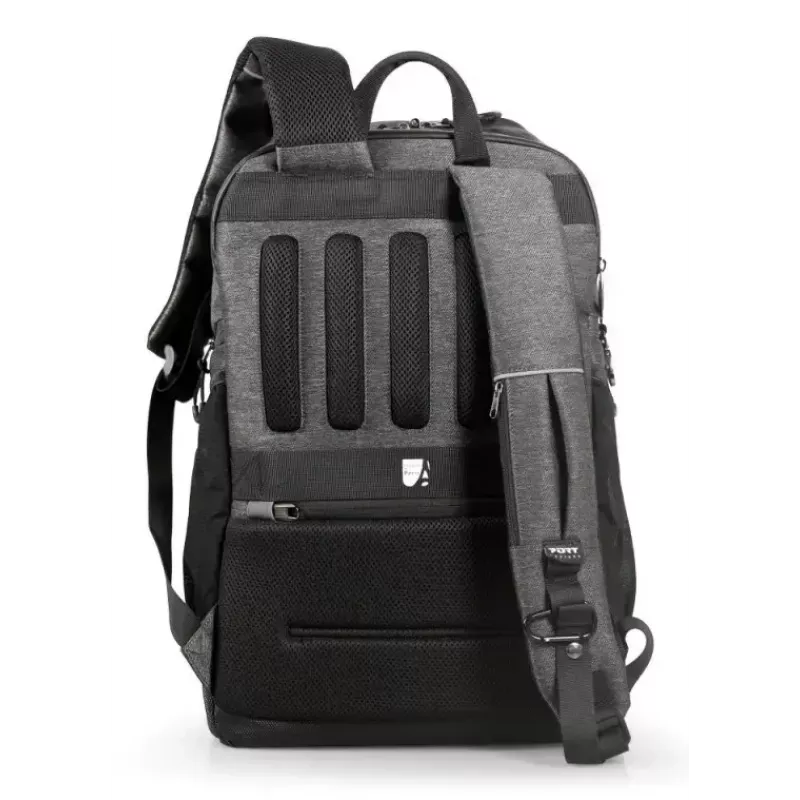 Backpack Port Designs Montreal für 40,6 cm (16 Zoll) Laptops — Polyester, Schwarz/Grau