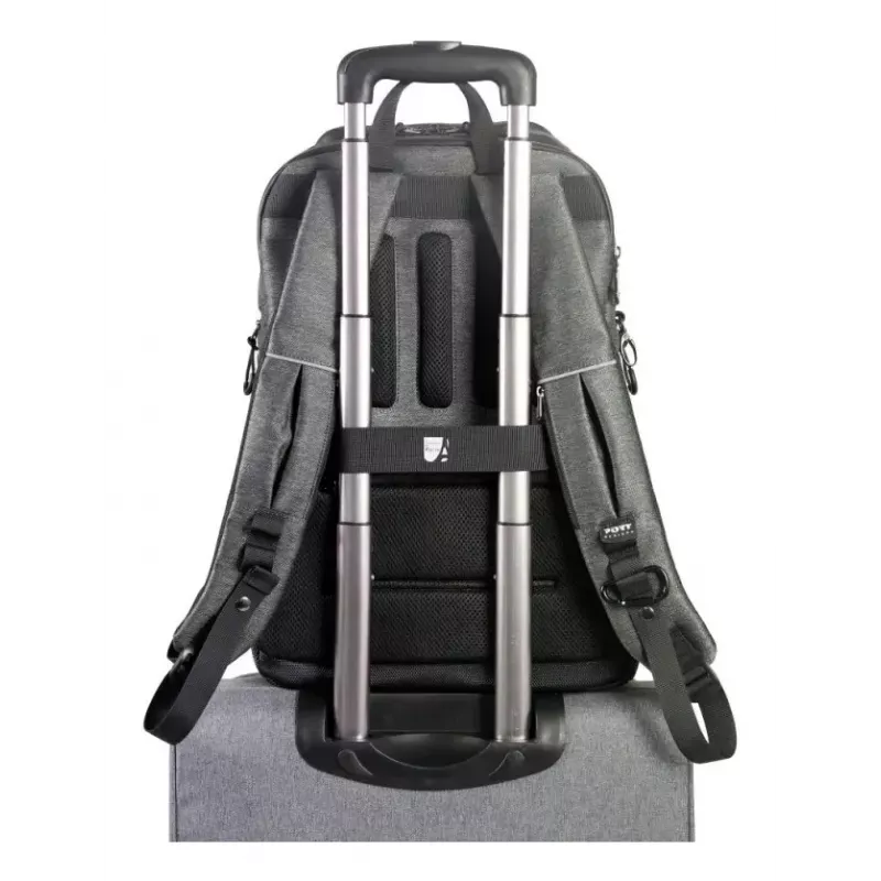 Backpack Port Designs Montreal für 40,6 cm (16 Zoll) Laptops — Polyester, Schwarz/Grau