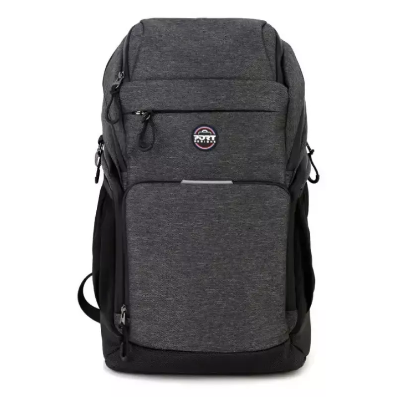 Backpack Port Designs Montreal für 40,6 cm (16 Zoll) Laptops — Polyester, Schwarz/Grau