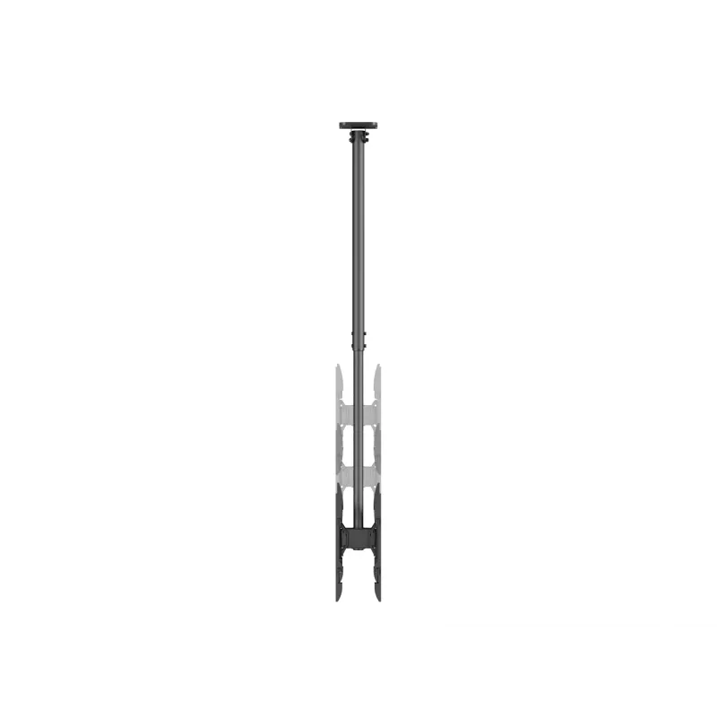 Deckenhalterung Dual Rücken-an-Rücken für 43 Zoll–86 Zoll Bildschirme EQUIP, Neigung -20–5°, Schwenkbereich ±180°, VESA 200x200–600x400, max. Belastung 100 kg, schwarz