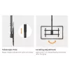 Deckenhalterung Dual Rücken-an-Rücken für 43 Zoll–86 Zoll Bildschirme EQUIP, Neigung -20–5°, Schwenkbereich ±180°, VESA 200x200–600x400, max. Belastung 100 kg, schwarz