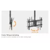 Deckenhalterung Dual Rücken-an-Rücken für 43 Zoll–86 Zoll Bildschirme EQUIP, Neigung -20–5°, Schwenkbereich ±180°, VESA 200x200–600x400, max. Belastung 100 kg, schwarz