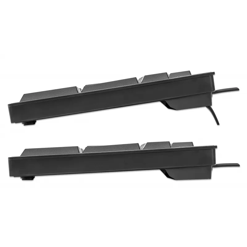 Manhattan Tastatur USB Kabelgebunden, Schwarz, Tasten in voller Größe, Kabel 1,5 m, USB-A-Anschluss, Plug and Play, Drei Jahre Garantie