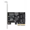 Interner SATA-Adapter DELOCK 90890 — PCIe auf 5× SATA (JMicron JMB585), Low-Profile, schwarz