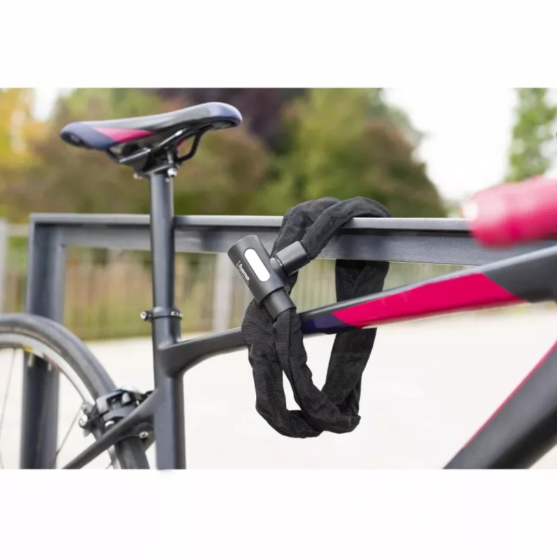 Hama 00178138 Fahrradschloss Schwarz 1200 mm Kettenschloss