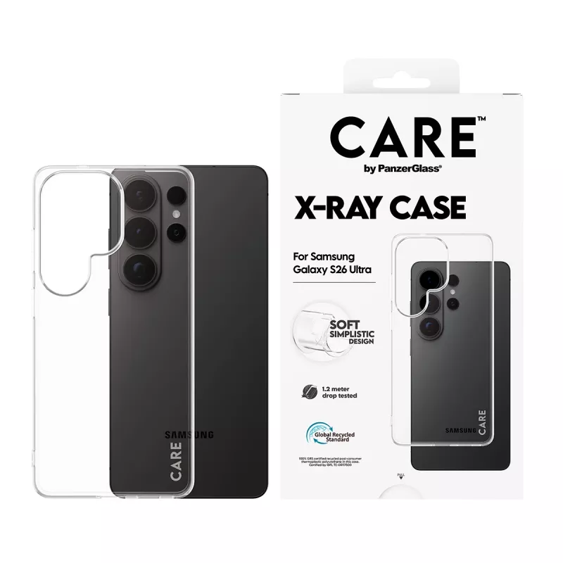 Schutzhülle CARE X-Ray von PanzerGlass für Samsung Galaxy S26 Ultra (CR28792) – transparente Schutzabdeckung für Telefone