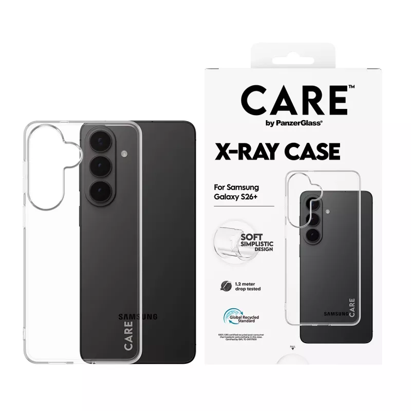 Schützende PanzerGlass CARE X-Ray-Hülle für Samsung Galaxy S26+ (CR41489) — transparente Schutzhandyhülle