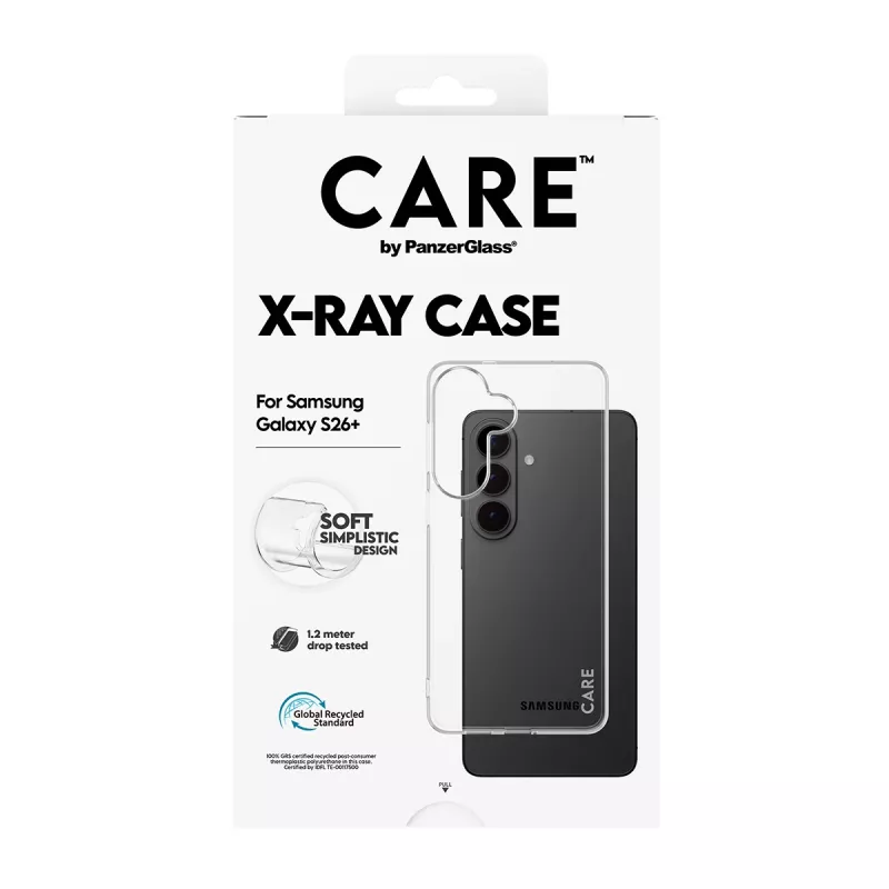 Schützende PanzerGlass CARE X-Ray-Hülle für Samsung Galaxy S26+ (CR41489) — transparente Schutzhandyhülle