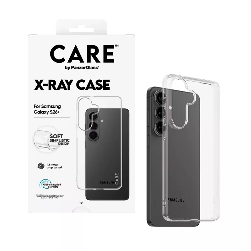 Schützende PanzerGlass CARE X-Ray-Hülle für Samsung Galaxy S26+ (CR41489) — transparente Schutzhandyhülle