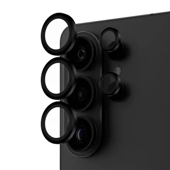 Kameraobjektivschutz PanzerGlass Hoops für Samsung Galaxy S26 Ultra — Gehärtetes Glas, Silikon, Schwarz