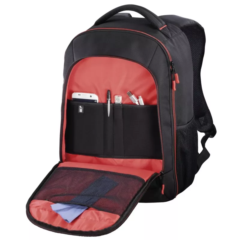 Hama Miami Rucksack-Tasche Schwarz, Rot