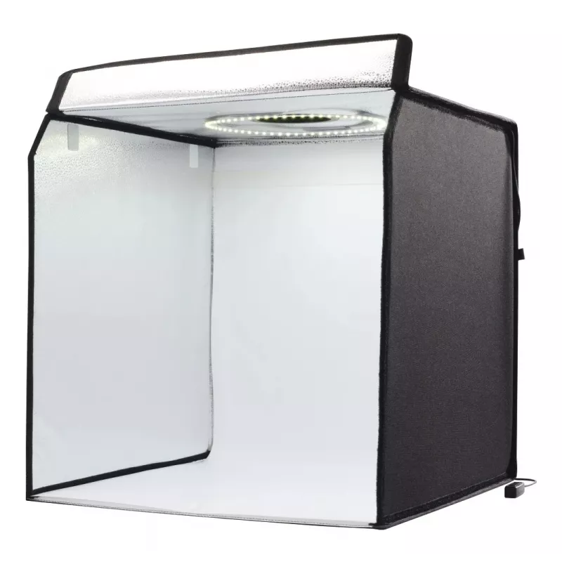 Mini-Fotostudio HAMA faltbare Box mit LED-Ringlicht 50×50 cm, Modell 00004664