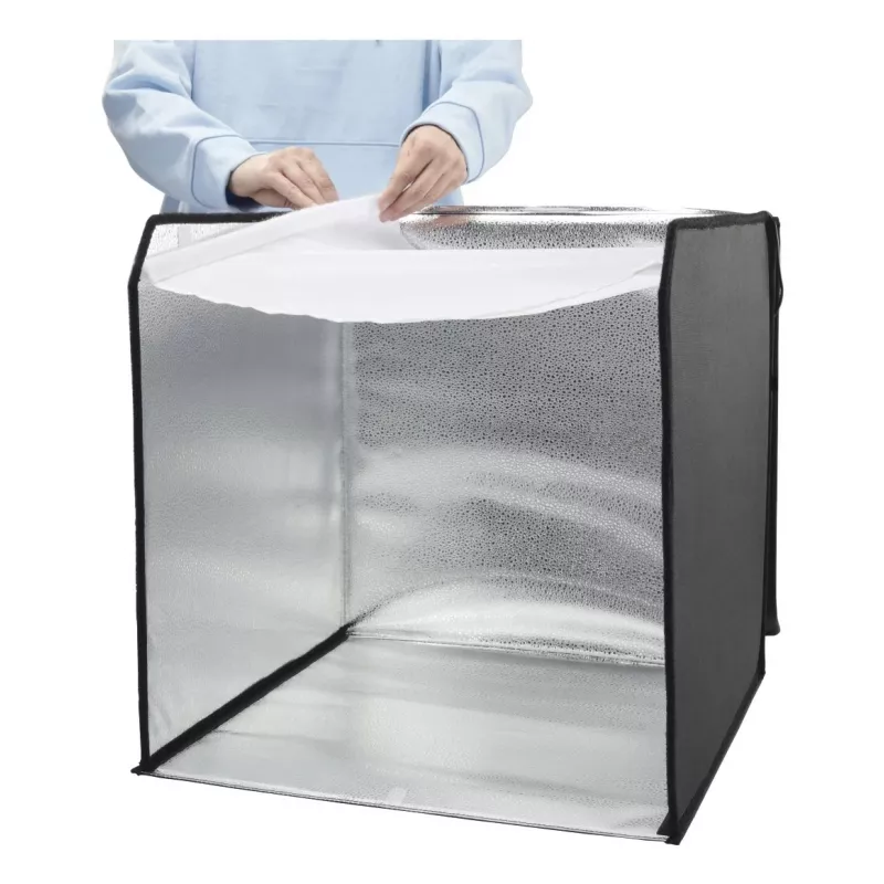 Mini-Fotostudio HAMA faltbare Box mit LED-Ringlicht 50×50 cm, Modell 00004664