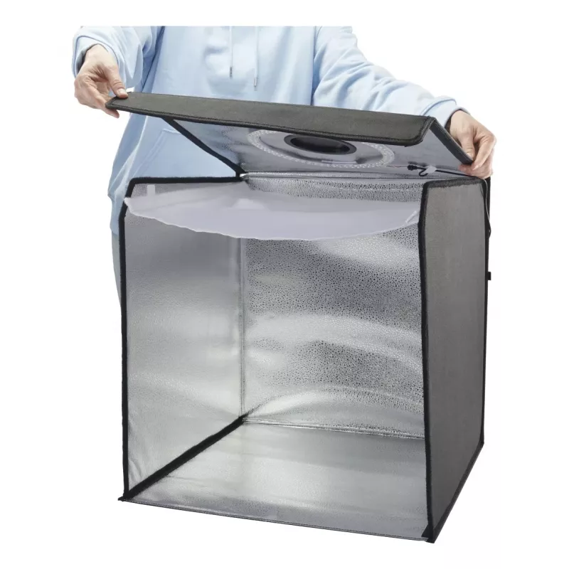 Mini-Fotostudio HAMA faltbare Box mit LED-Ringlicht 50×50 cm, Modell 00004664