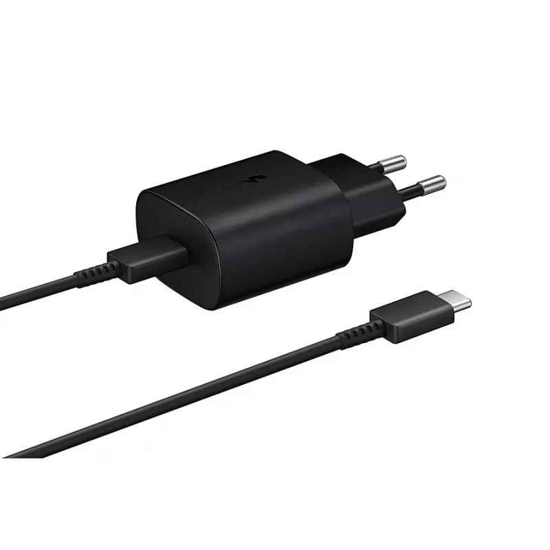 Wandladegerät Samsung EP-TA800XBEGEU 25W USB-C Schnellladefunktion, kompakter AC-Adapter