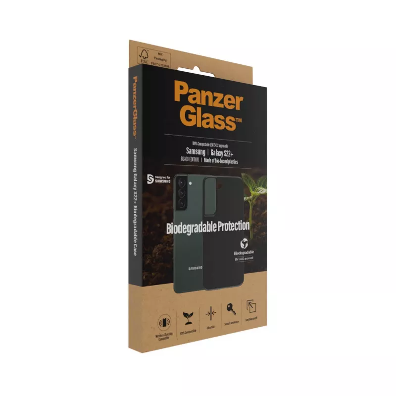 Cover PanzerGlass Samsung Galaxy S22 Plus Schwarz Biologisch abbaubar