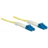 Intellinet Glasfaser-Patchkabel, OS2, LC/LC, 5 m, Gelb, Duplex, Singlemode, 9/125 µm, LSZH, Faser, lebenslange Garantie