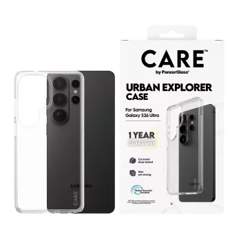 Schutzhülle PanzerGlass CARE by Urban Explorer Case für Samsung Galaxy S26 Ultra, transparent