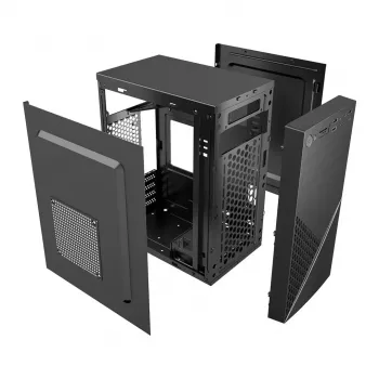 Computergehäuse Gembird CCC-FC-K170, mATX, schwarz