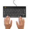 R-Go Tools Ergonomische Tastatur R-Go Compact Break, kompakte Tastatur mit Pausensoftware, AZERTY (BE), kabelgebunden, schwarz
