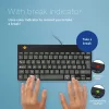 R-Go Tools Ergonomische Tastatur R-Go Compact Break, kompakte Tastatur mit Pausensoftware, AZERTY (BE), kabelgebunden, schwarz