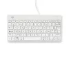 R-Go Tools Ergonomische Tastatur R-Go Compact Break, kompakte Tastatur mit Pausensoftware, AZERTY (FR), kabelgebunden, weiß