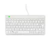 R-Go Tools Ergonomische Tastatur R-Go Compact Break, kompakte Tastatur mit Pausensoftware, AZERTY (FR), kabelgebunden, weiß