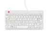 R-Go Tools Ergonomische Tastatur R-Go Compact Break, kompakte Tastatur mit Pausensoftware, AZERTY (FR), kabelgebunden, weiß