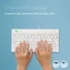 R-Go Tools Ergonomische Tastatur R-Go Compact Break, kompakte Tastatur mit Pausensoftware, AZERTY (FR), kabelgebunden, weiß