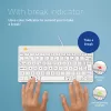 R-Go Tools Ergonomische Tastatur R-Go Compact Break, kompakte Tastatur mit Pausensoftware, AZERTY (FR), kabelgebunden, weiß