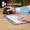 R-Go Tools Ergonomische Tastatur R-Go Compact Break, kompakte Tastatur mit Pausensoftware, AZERTY (FR), kabelgebunden, weiß