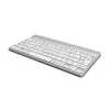 R-Go Tools Ergonomische Tastatur R-Go Compact Break, kompakte Tastatur mit Pausensoftware, AZERTY (FR), Bluetooth, weiß