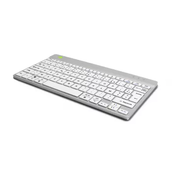 R-Go Tools Ergonomische Tastatur R-Go Compact Break, kompakte Tastatur mit Pausensoftware, AZERTY (FR), Bluetooth, weiß