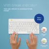 R-Go Tools Ergonomische Tastatur R-Go Compact Break, kompakte Tastatur mit Pausensoftware, AZERTY (FR), Bluetooth, weiß