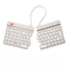 R-Go Tools Ergonomische Tastatur R-Go Split Break mit Pausensoftware, ergonomische geteilte Tastatur, AZERTY (FR), Bluetooth, weiß