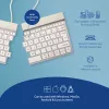 R-Go Tools Ergonomische Tastatur R-Go Split Break mit Pausensoftware, ergonomische geteilte Tastatur, AZERTY (FR), Bluetooth, weiß